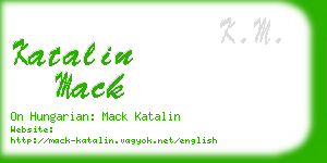 katalin mack business card
